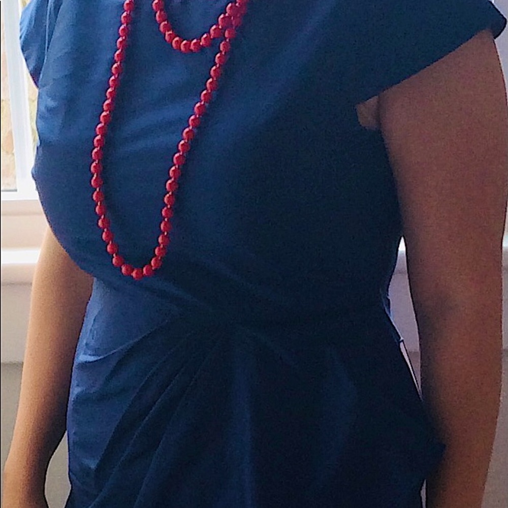 JCrew Silk Dupioni dress, size 12, navy